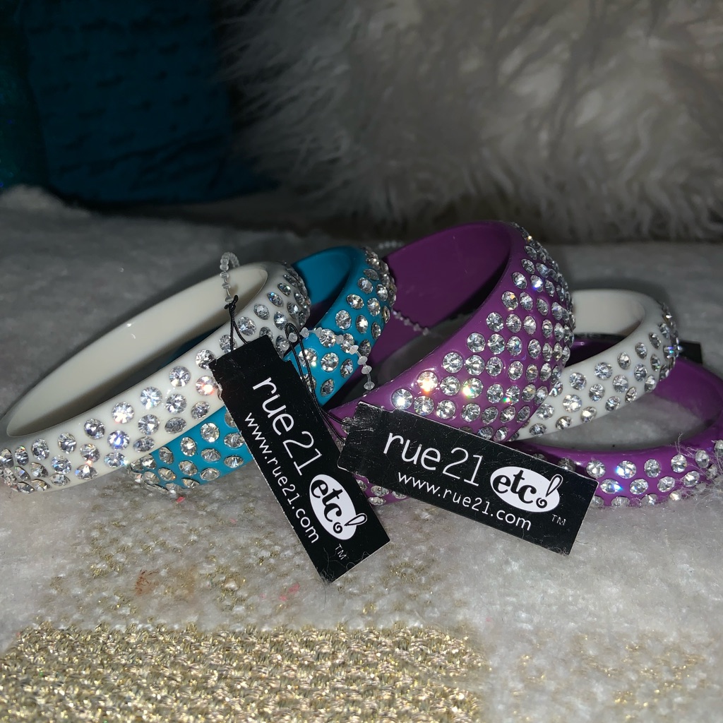 Brand New Crystal Bangles Set Of 5